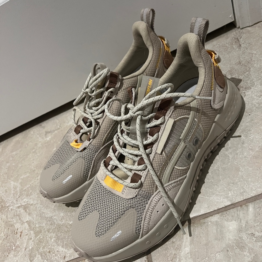 Asics Tan Athletic Shoes with Chunky Design and Durable Sole